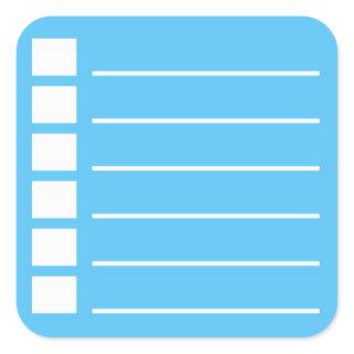 To Do List with Check Off Square Sticker