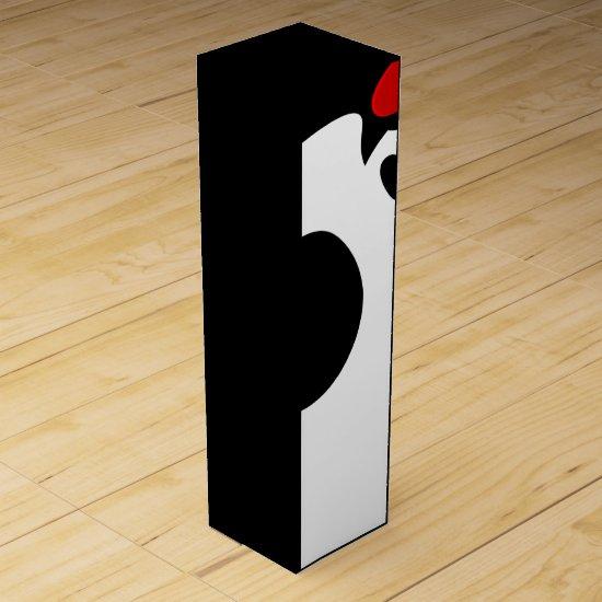 To Mr. Redd: Abstract Black, White & Red Wine Box