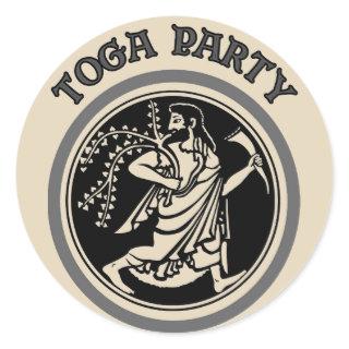 Toga Party, Roman Man, Classic Round Sticker
