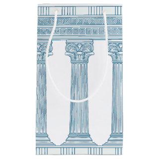 Toga party with Greek meander pattern and columns  Small Gift Bag