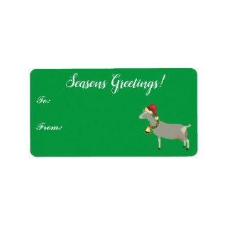 Toggenburg Dairy Goat Christmas Gift Tag