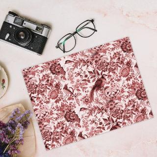 Toile du Jouy Red Garden Elegance Tissue Paper