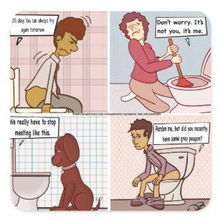 Toilet Talk Square Sticker