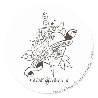 Tom and Jerry Enemies Forever 1 Classic Round Sticker