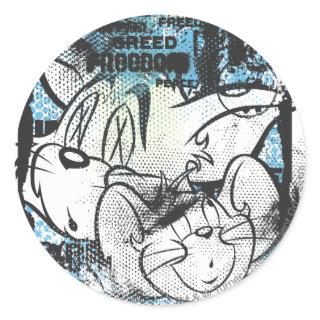 Tom and Jerry Grimey Classic Round Sticker