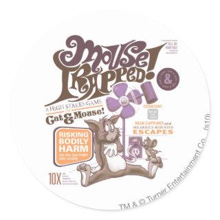 Tom and Jerry Mouse Trapped Classic Round Sticker