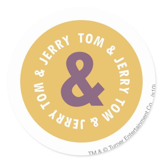 Tom and Jerry Round Logo 3 Classic Round Sticker