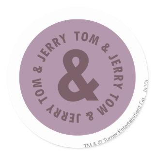 Tom and Jerry Round Logo 7 Classic Round Sticker