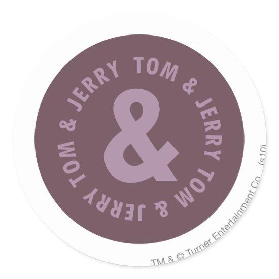 Tom and Jerry Round Logo 9 Classic Round Sticker