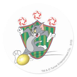 Tom and Jerry Soccer (Football) 9 Classic Round Sticker