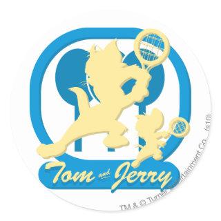 Tom and Jerry Tennis Stars 3 Classic Round Sticker