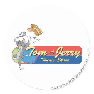 Tom and Jerry Tennis Stars 6 Classic Round Sticker