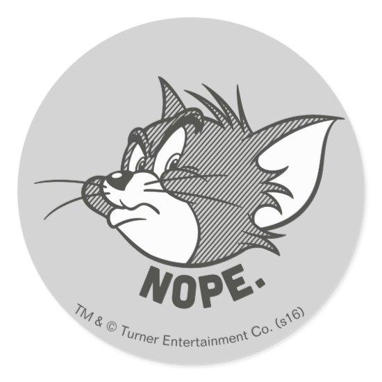Tom And Jerry | Tom Says Nope Classic Round Sticker