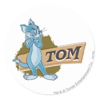 Tom Attitude Logo Classic Round Sticker