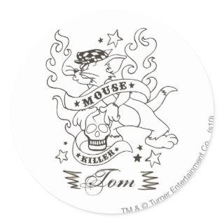 Tom Mouse Killer Tattoo 1 Classic Round Sticker
