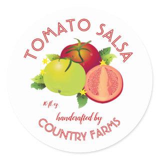 Tomato Fruit Vegetable Canning Classic Round Sticker