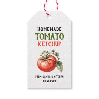 Tomato Ketchup Label with red tomato