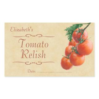 Tomato relish or canning rectangular sticker