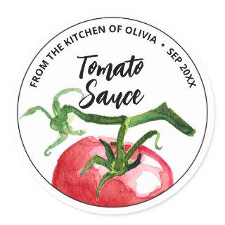 Tomato Sauce Canning Classic Round Sticker