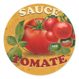 TOMATOES KITCHEN PRESERVES ,CANNINGS ,TOMATO SAUCE CLASSIC ROUND STICKER