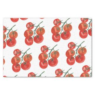 Tomatoes Watercolor White Gift Tissue Paper