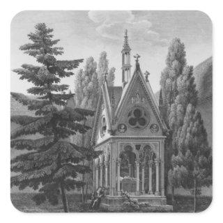 Tomb of Heloise and Abelard Square Sticker