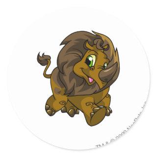 Tonu Brown Classic Round Sticker