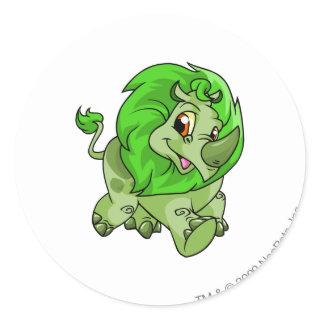 Tonu Green Classic Round Sticker