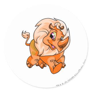 Tonu Orange Classic Round Sticker
