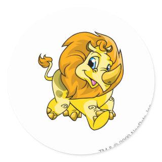 Tonu Yellow Classic Round Sticker