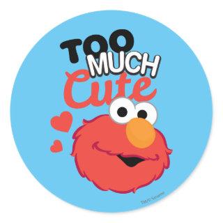 Too Much Cute Elmo Classic Round Sticker