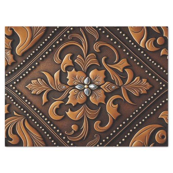 Tooled Leather Tissue Paper