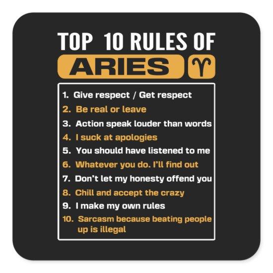 Top 10 rules of Taurus, Taurus Traits Facts Horosc Square Sticker