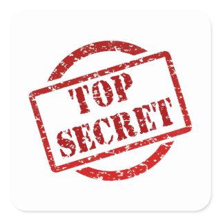 Top Secret supper Image Square Sticker