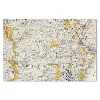 Topographic and Glacial Map of New Hampshire Tissue Paper