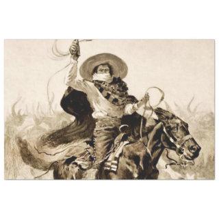 “Toro Toro” A Vaquero Roping a Steer Tissue Paper