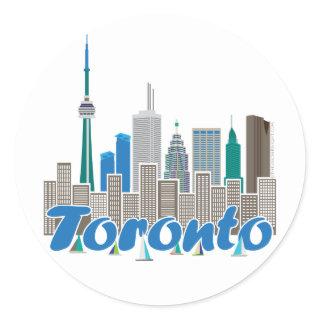 Toronto Skyline Classic Round Sticker