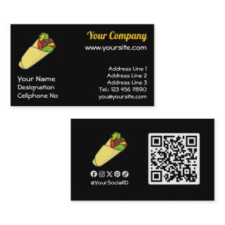 Tortilla Sandwich Wrap Business Card