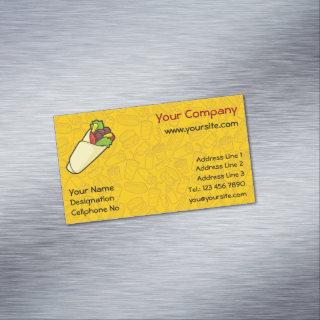 Tortilla Sandwich Wrap Business Card Magnet