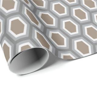 Tortoise Hexagon Pattern Brown Grey