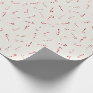 Tossed Candy Canes red and White Modern Christmas