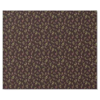 Tossed Floral Wildflowers on Chocolate Brown