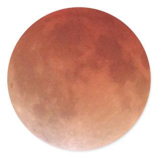 Total Lunar Eclipse (20) 1:52am April 15, 2014 Classic Round Sticker