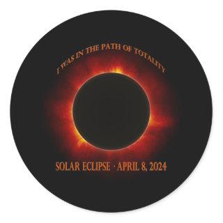 Total Solar Eclipse Classic Round Sticker
