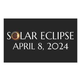 Total Solar Eclipse USA April 8, 2024 Rectangular Sticker