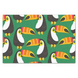 Toucan Bird Orange Beak Natural Green Animal Tissue Paper