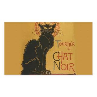 Tournee de Chat Noir Black Cat Rectangular Sticker