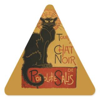 Tournee de Chat Noir Black Cat Triangle Sticker