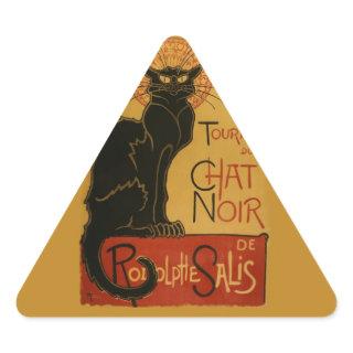 Tournee de Chat Noir Black Cat Triangle Sticker