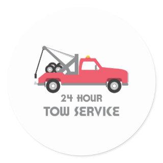 Tow Service Classic Round Sticker